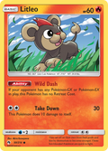 Litleo 50/214 English Pokémon card from Lost Thunder (2018)
