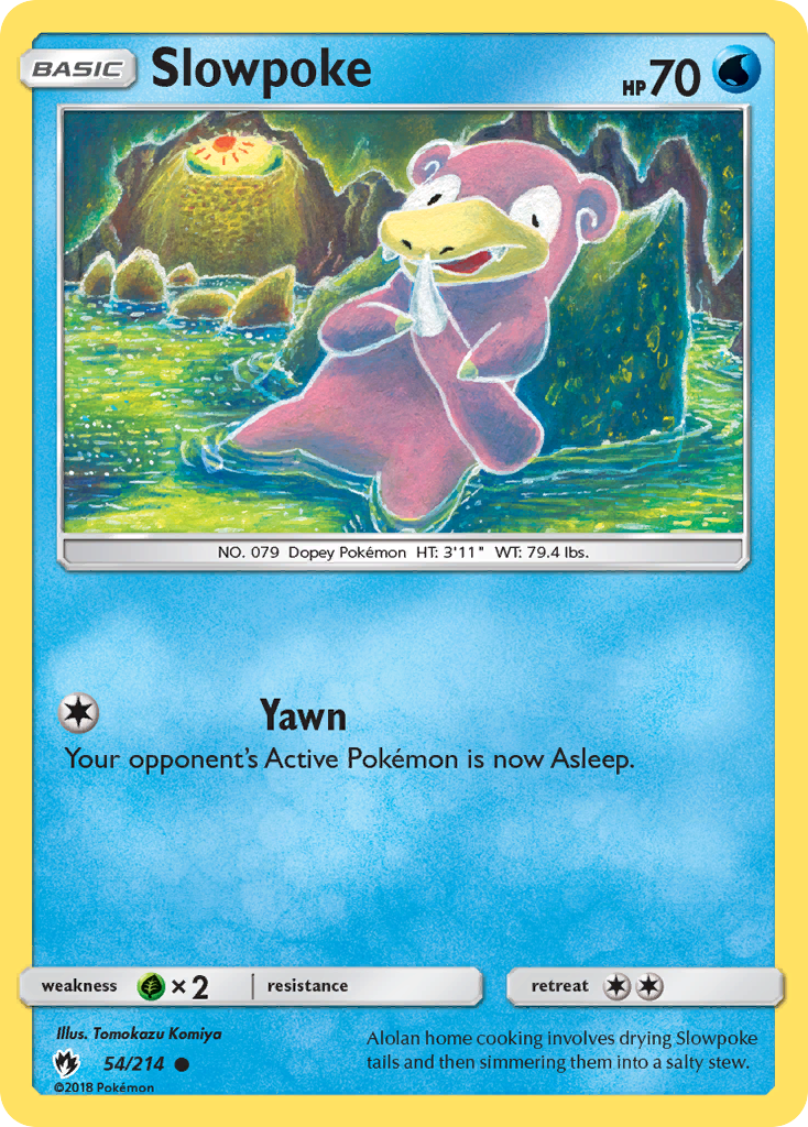Slowpoke 54/214 English Pokémon card from Lost Thunder (2018)