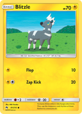 Blitzle 81/214 English Pokémon card from Lost Thunder (2018)
