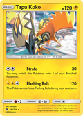 Tapu Koko 85/214 English Pokémon card from Lost Thunder (2018)