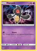 Yamask 99/214 English Pokémon card from Lost Thunder (2018)