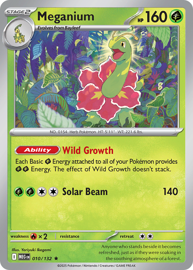 Meganium 10/132 — English Pokémon Mega Evolution (2025)