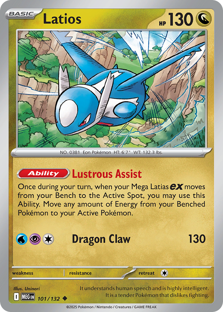 Latios 101/132 — English Pokémon Mega Evolution (2025)