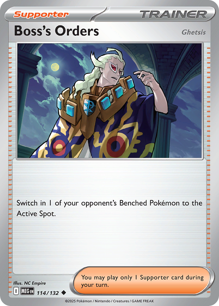 Boss's Orders 114/132 — English Pokémon Mega Evolution (2025)