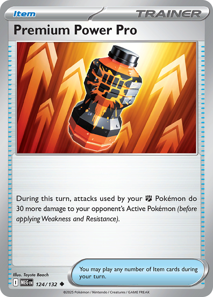 Premium Power Pro 124/132 — English Pokémon Mega Evolution (2025)
