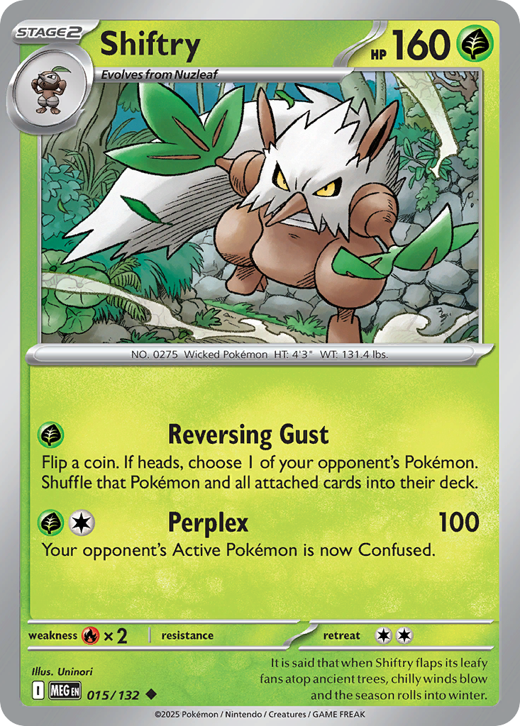 Shiftry 15/132 — English Pokémon Mega Evolution (2025)