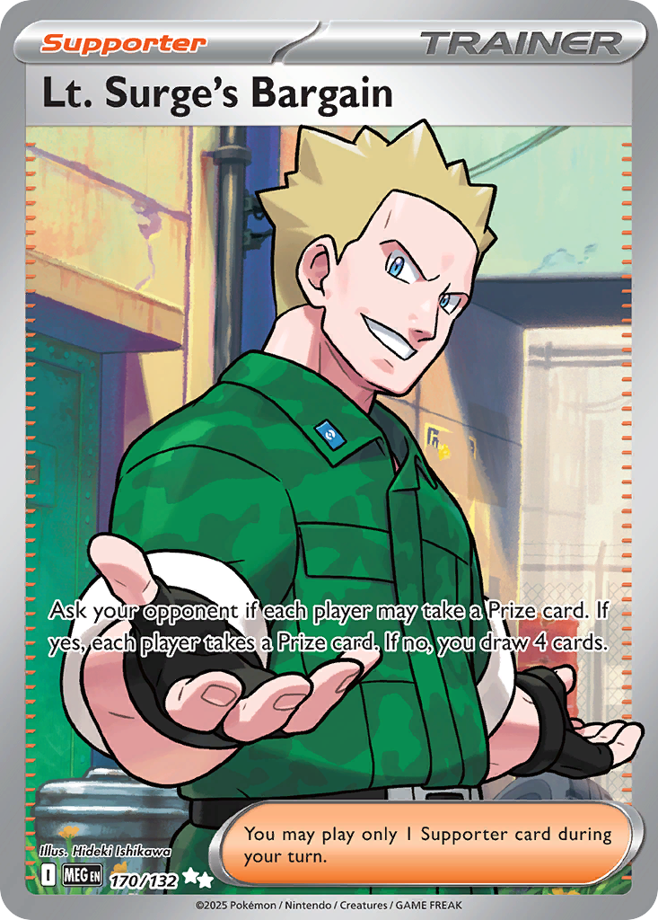 Lt. Surge's Bargain 170/132 — English Pokémon Mega Evolution (2025)