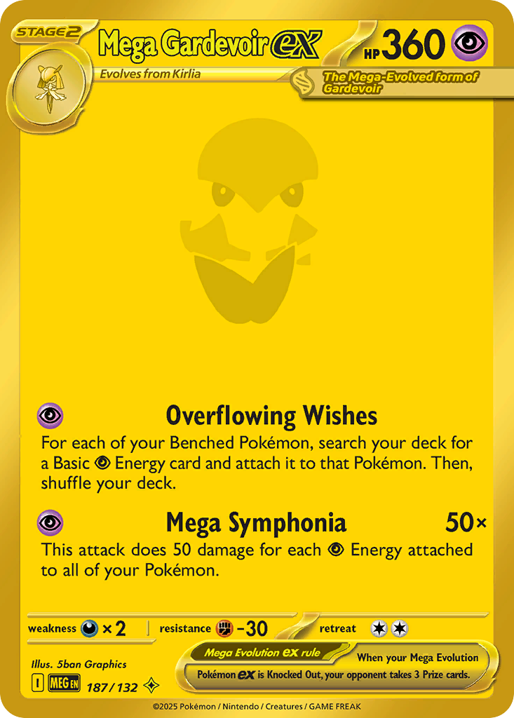 Mega Gardevoir ex 187/132 — English Pokémon Mega Evolution (2025)