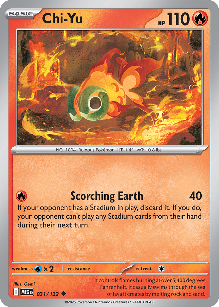 Chi-Yu 31/132 — English Pokémon Mega Evolution (2025)