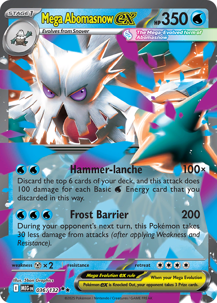 Mega Abomasnow ex 36/132 — English Pokémon Mega Evolution (2025)
