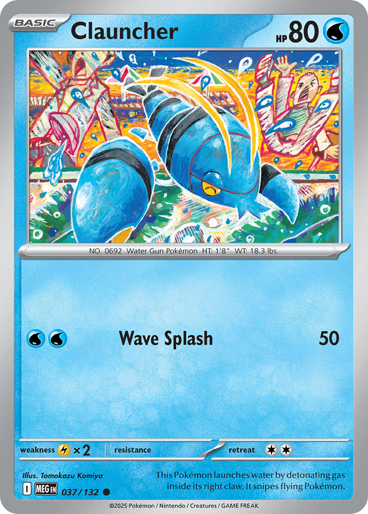 Clauncher 37/132 — English Pokémon Mega Evolution (2025)