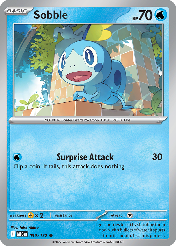 Sobble 39/132 — English Pokémon Mega Evolution (2025)