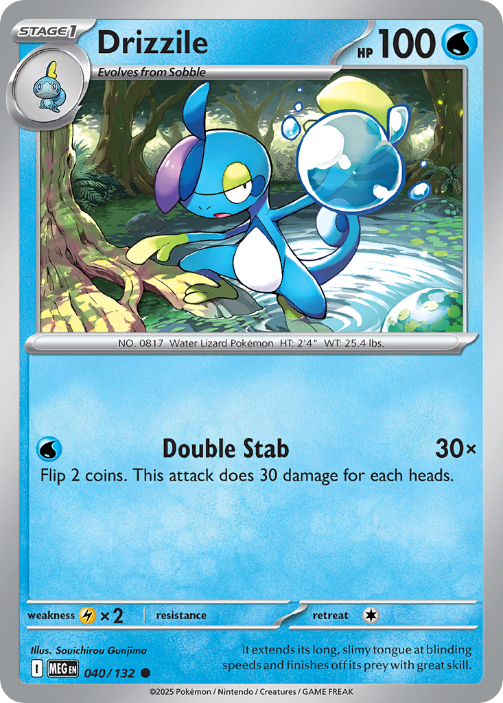 Drizzile 40/132 — English Pokémon Mega Evolution (2025)