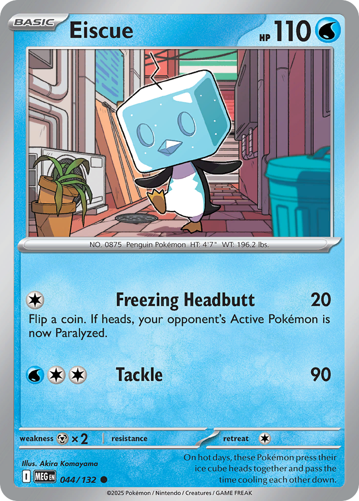 Eiscue 44/132 — English Pokémon Mega Evolution (2025)