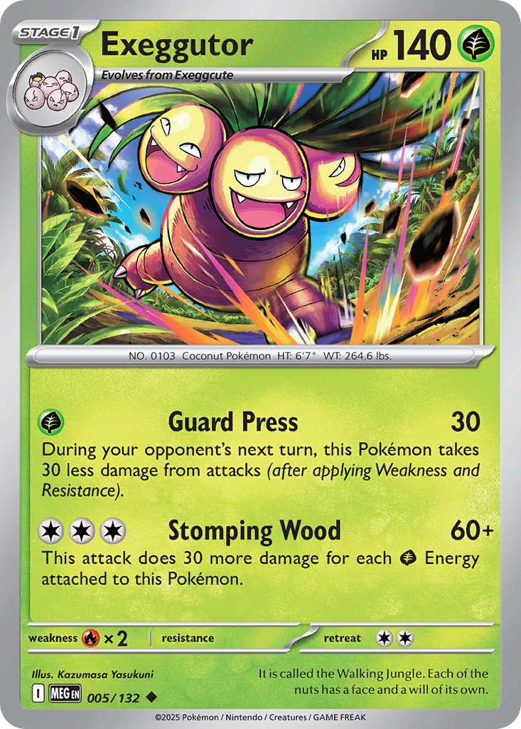 Exeggutor 5/132 — English Pokémon Mega Evolution (2025)