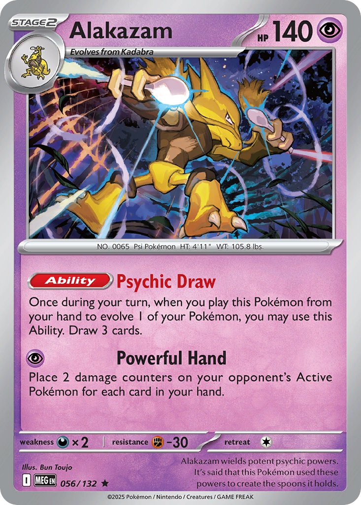 Alakazam 56/132 — English Pokémon Mega Evolution (2025)