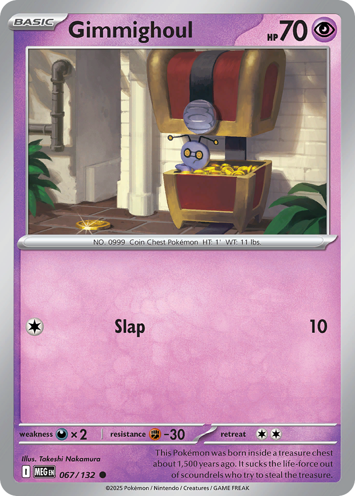 Gimmighoul 67/132 — English Pokémon Mega Evolution (2025)