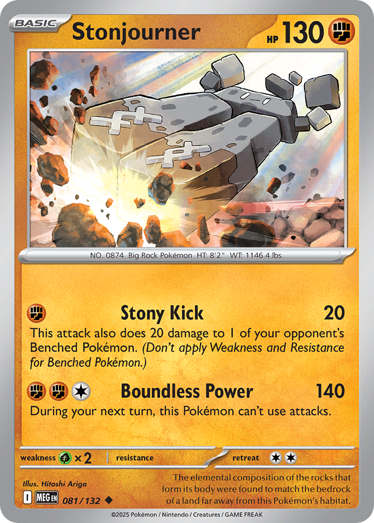 Stonjourner 81/132 — English Pokémon Mega Evolution (2025)