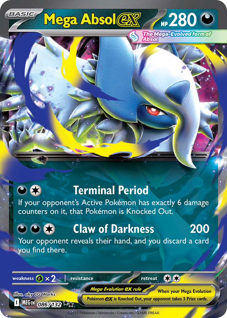 Mega Absol ex 86/132 — English Pokémon Mega Evolution (2025)