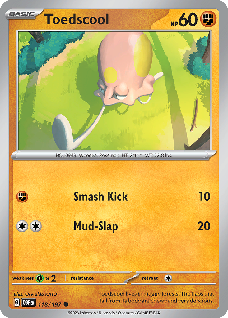 Toedscool 118/197 — English Pokémon Obsidian Flames (2023)