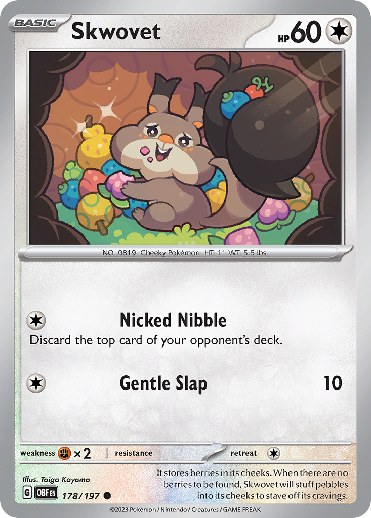 Skwovet 178/197 — English Pokémon Obsidian Flames (2023)