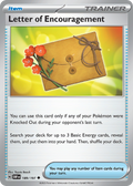 Letter of Encouragement 189/197 — English Pokémon Obsidian Flames (2023)