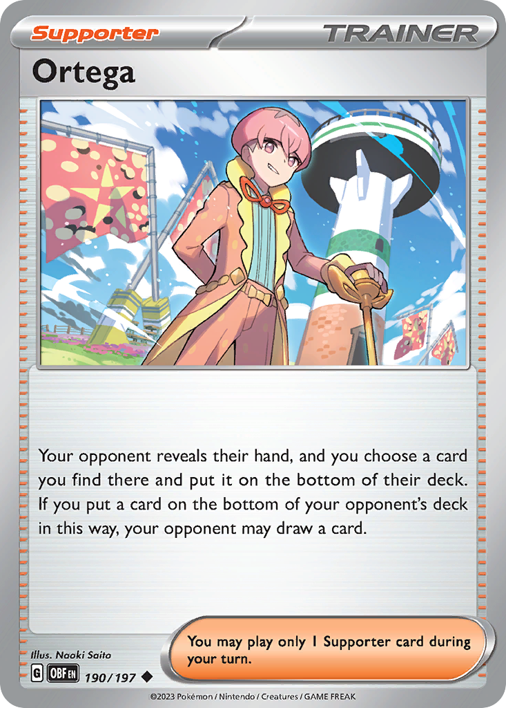 Ortega 190/197 — English Pokémon Obsidian Flames (2023)