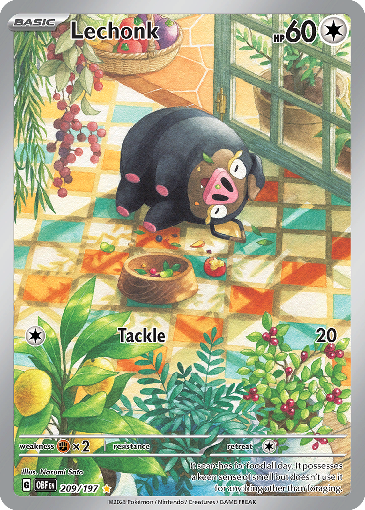 Lechonk 209/197 — English Pokémon Obsidian Flames (2023)