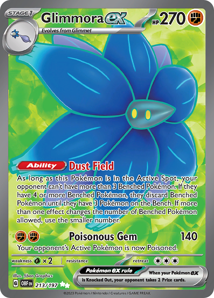 Glimmora ex 213/197 — English Pokémon Obsidian Flames (2023)