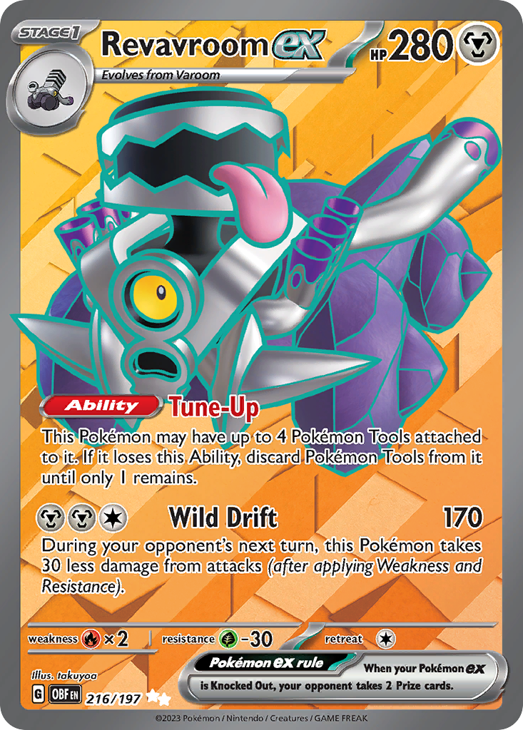 Revavroom ex 216/197 — English Pokémon Obsidian Flames (2023)