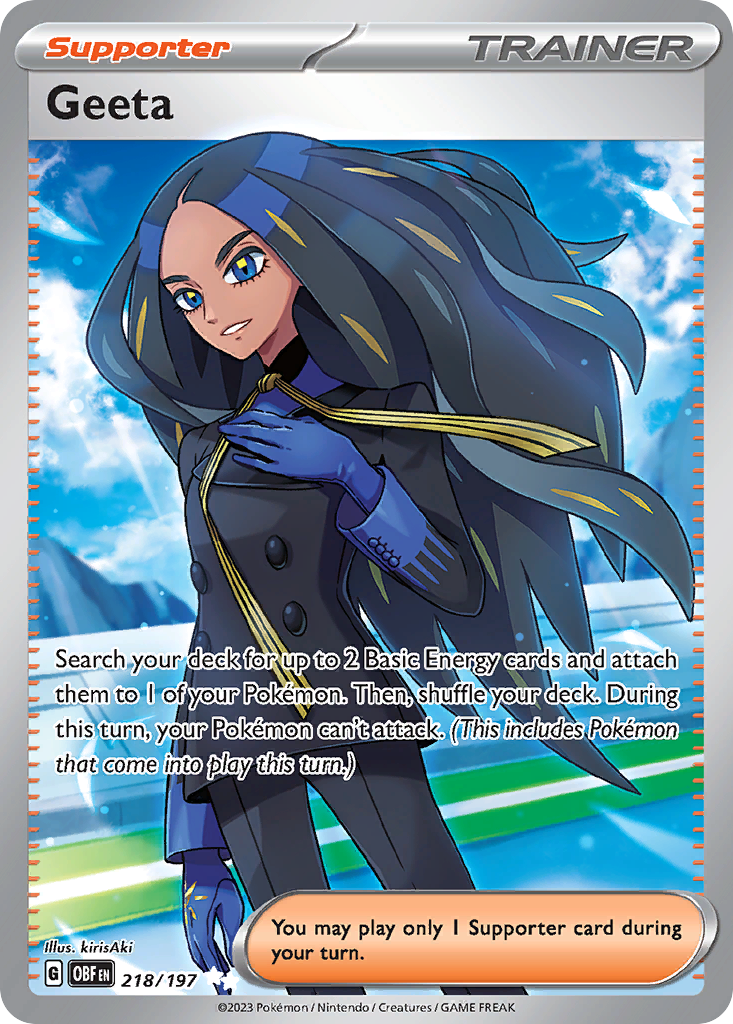 Geeta 218/197 — English Pokémon Obsidian Flames (2023)