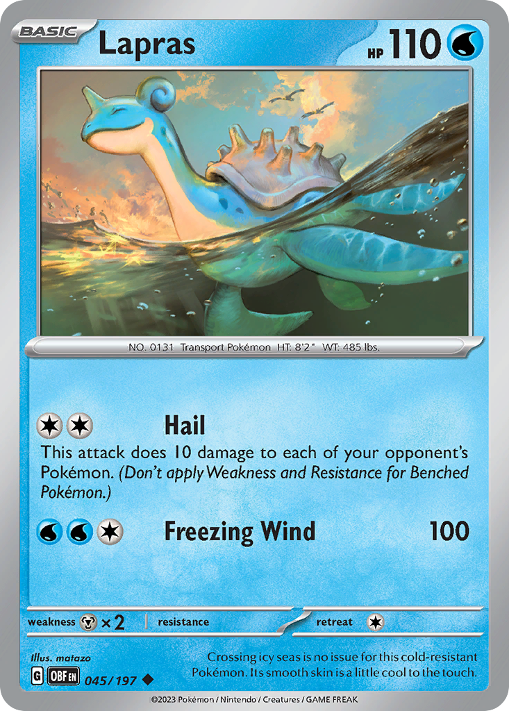 Lapras 45/197 — English Pokémon Obsidian Flames (2023)