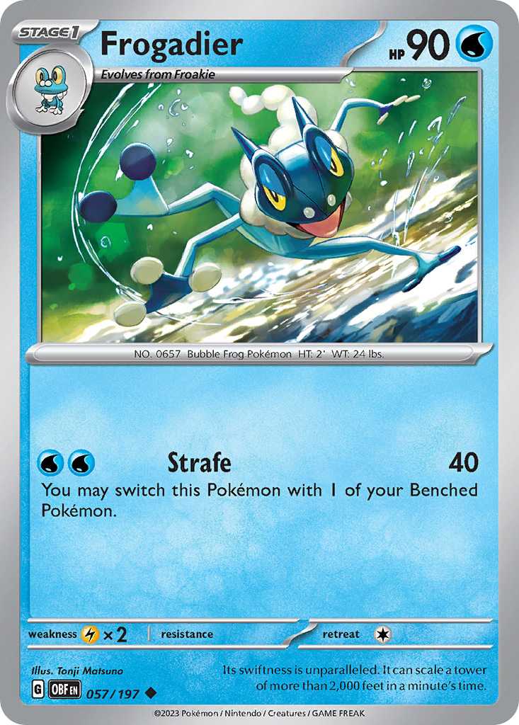Frogadier 57/197 — English Pokémon Obsidian Flames (2023)