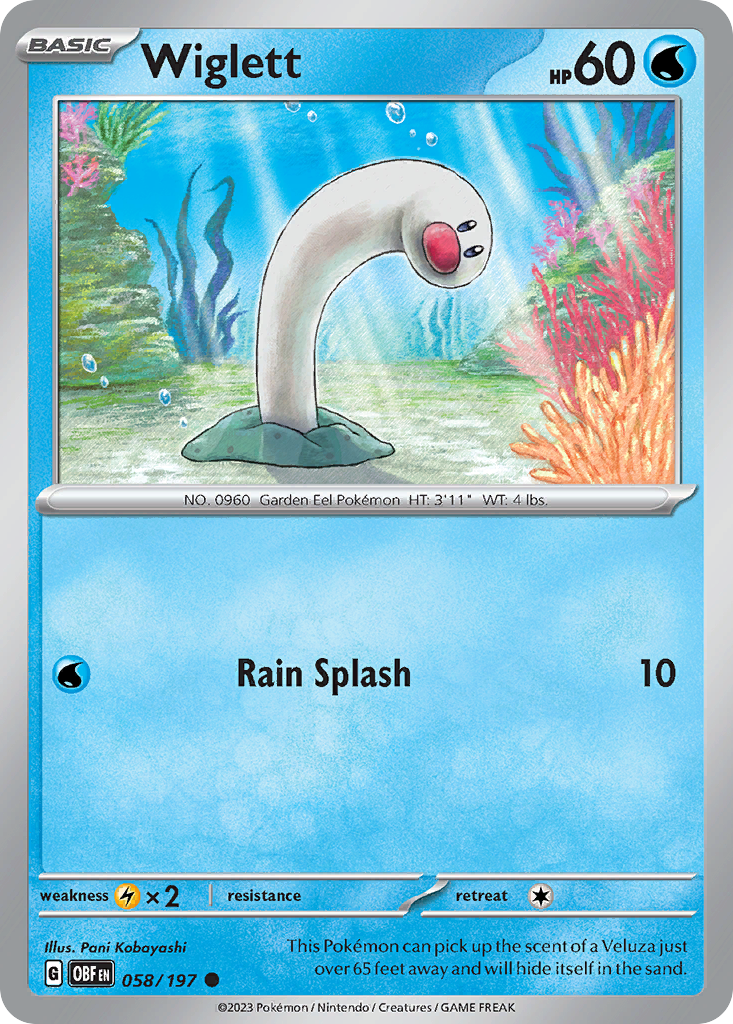 Wiglett 58/197 — English Pokémon Obsidian Flames (2023)