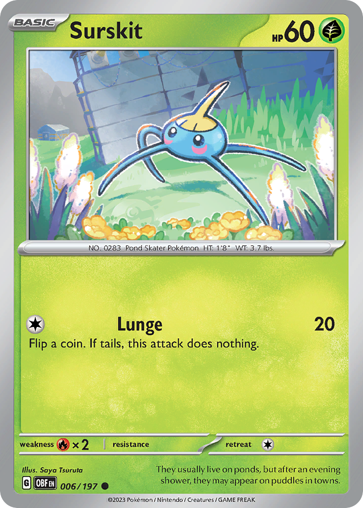 Surskit 6/197 — English Pokémon Obsidian Flames (2023)