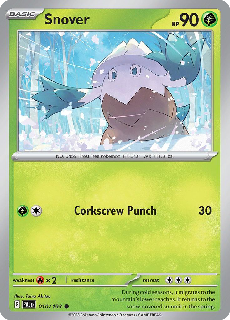 Snover 10/193 — English Pokémon Paldea Evolved (2023)
