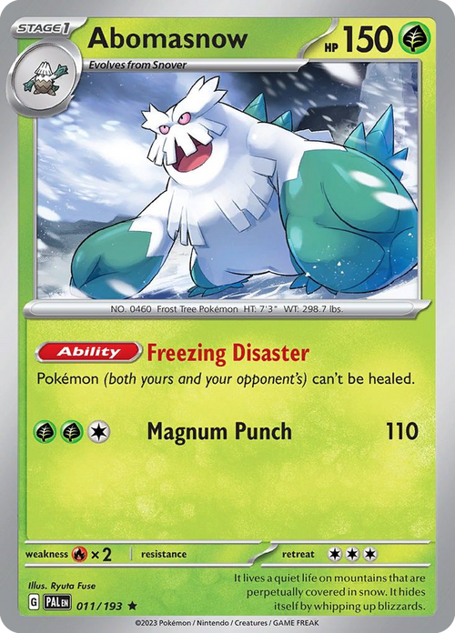 Abomasnow 11/193 — English Pokémon Paldea Evolved (2023)