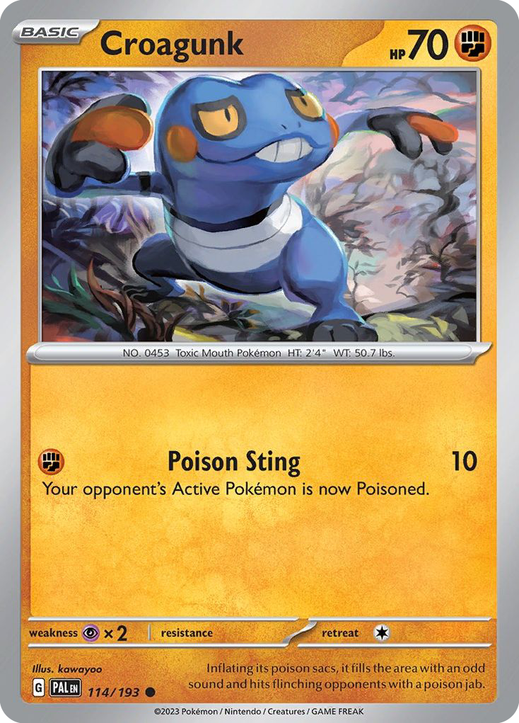 Croagunk 114/193 — English Pokémon Paldea Evolved (2023)