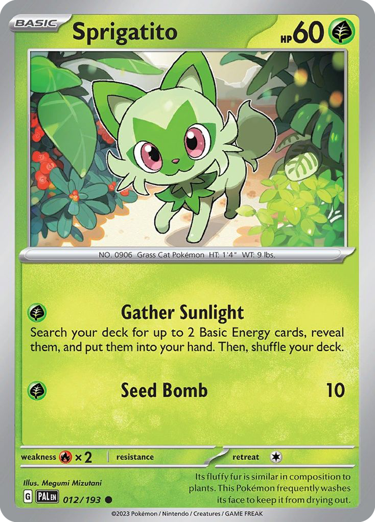 Sprigatito 12/193 — English Pokémon Paldea Evolved (2023)