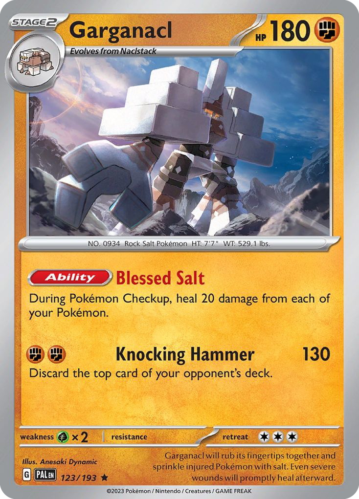 Garganacl 123/193 — English Pokémon Paldea Evolved (2023)