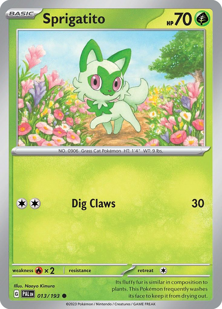 Sprigatito 13/193 — English Pokémon Paldea Evolved (2023)