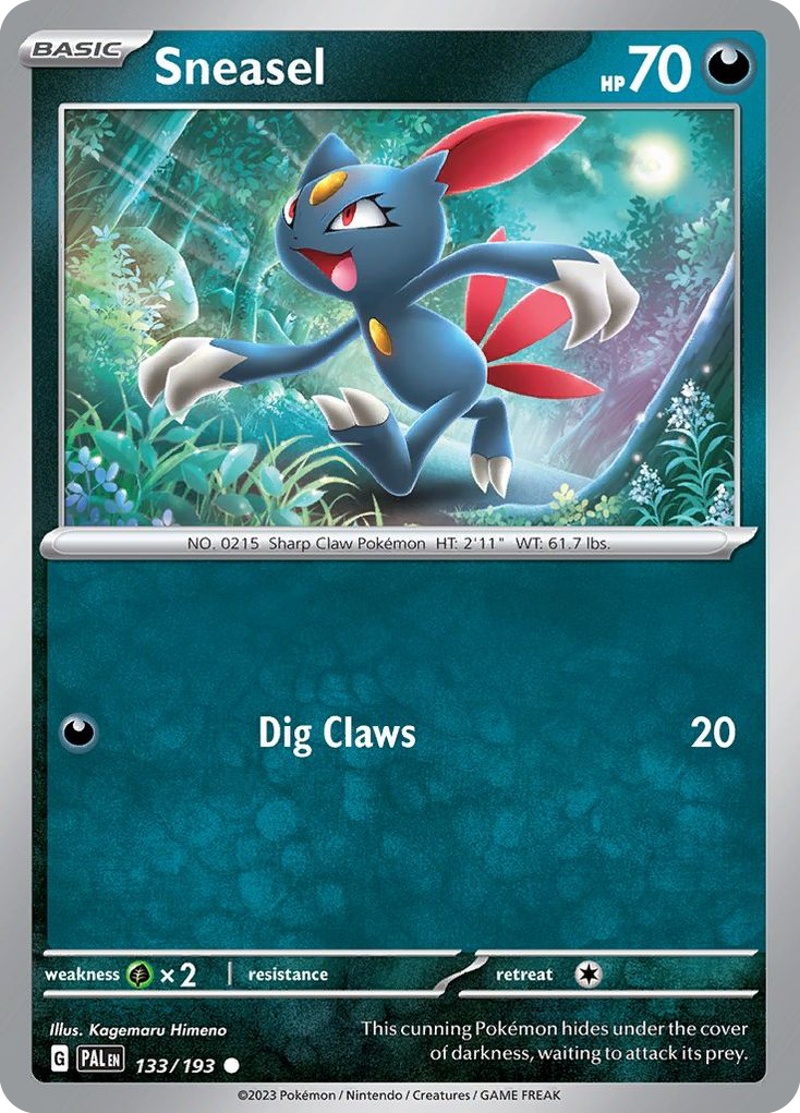 Sneasel 133/193 — English Pokémon Paldea Evolved (2023)