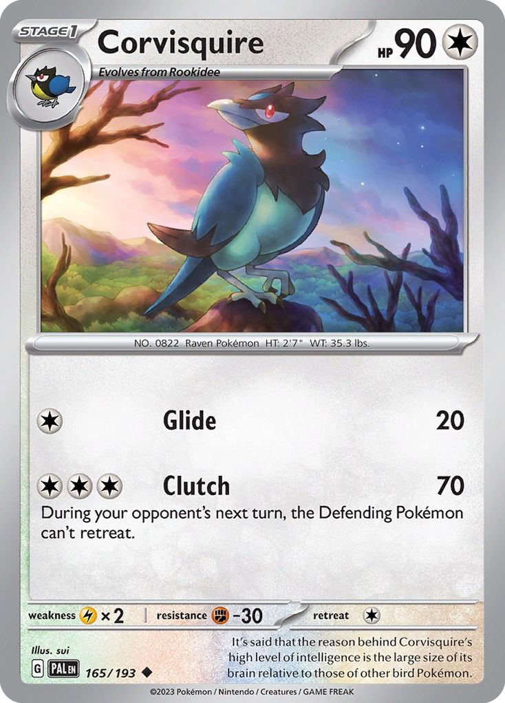 Corvisquire 165/193 — English Pokémon Paldea Evolved (2023)