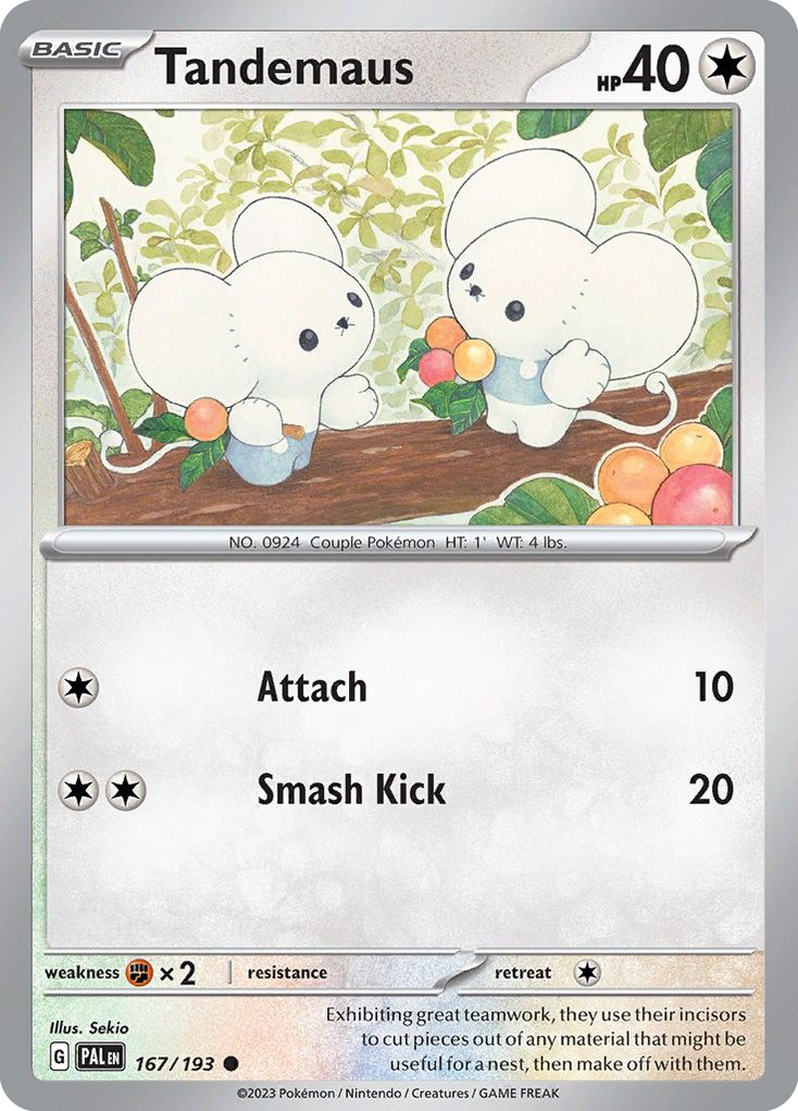 Tandemaus 167/193 — English Pokémon Paldea Evolved (2023)