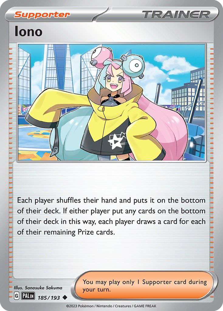 Iono 185/193 — English Pokémon Paldea Evolved (2023)