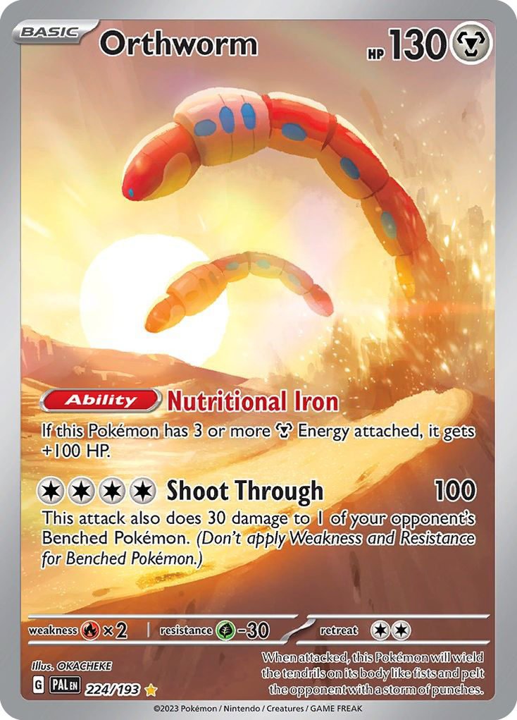 Orthworm 224/193 — English Pokémon Paldea Evolved (2023)