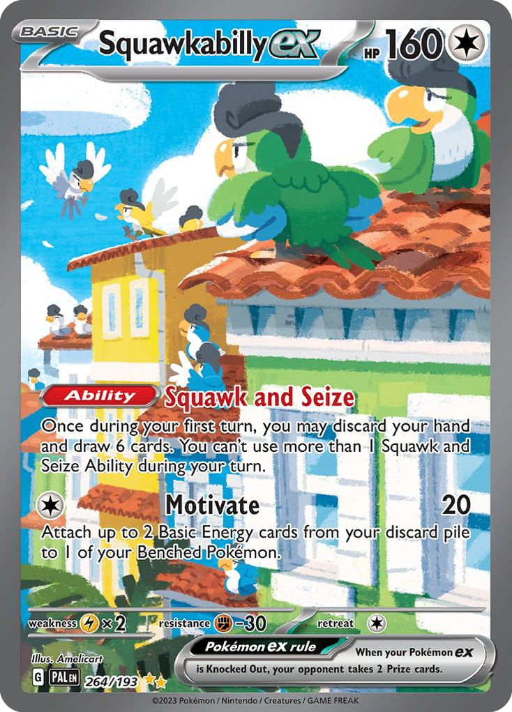 Squawkabilly ex 264/193 — English Pokémon Paldea Evolved (2023)