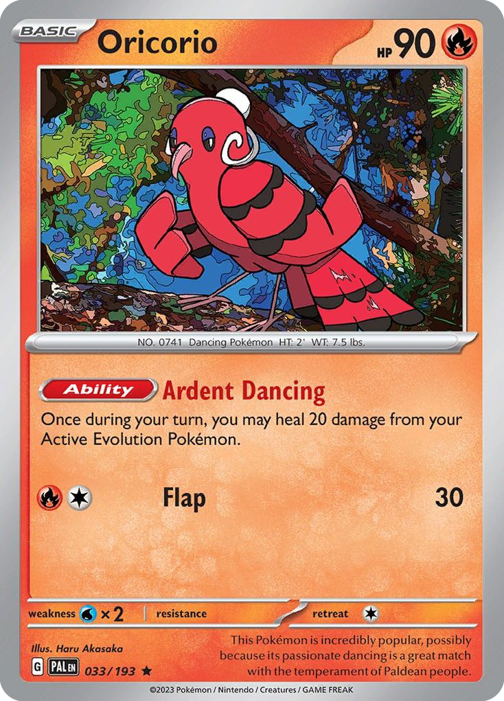 Oricorio 33/193 — English Pokémon Paldea Evolved (2023)