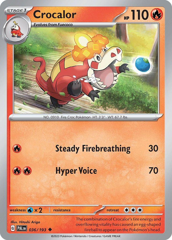 Crocalor 36/193 — English Pokémon Paldea Evolved (2023)
