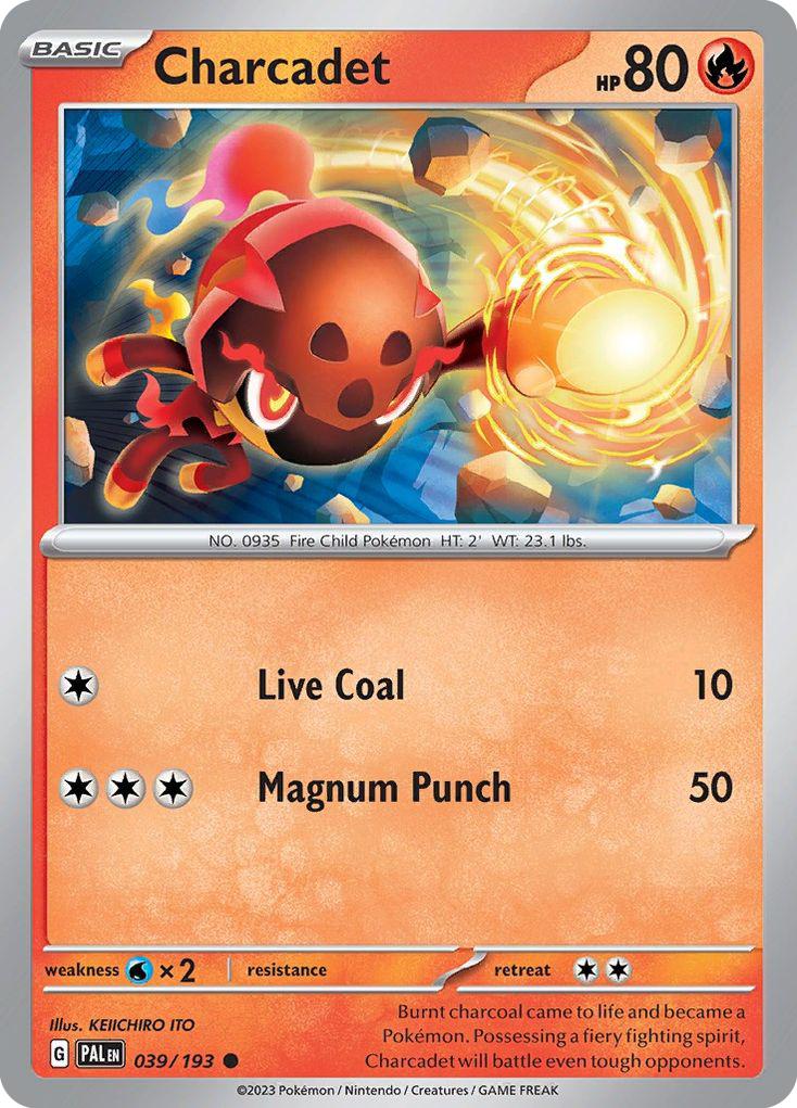 Charcadet 39/193 — English Pokémon Paldea Evolved (2023)